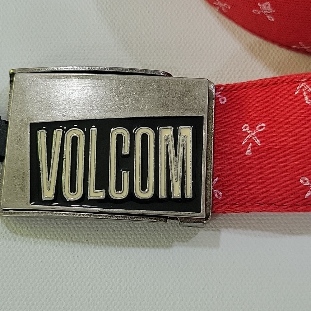 NWT Volcom Sub Pop Records Web Belt Red Deadstock Skate Grunge Y2K OSFA